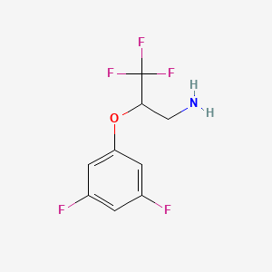 molecular formula C9H8F5NO B6615639 2-(3,5-difluorophenoxy)-3,3,3-trifluoropropan-1-amine CAS No. 886764-17-6