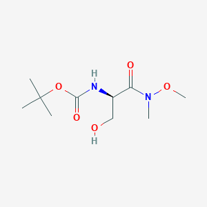 B066157 Tert-butyl (R)-1-(N-methoxy-N-methylcarbamoyl)-2-hydroxyethylcarbamate CAS No. 167102-61-6
