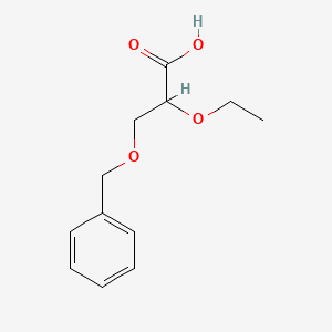 molecular formula C12H16O4 B6615707 3-(benzyloxy)-2-ethoxypropanoic acid CAS No. 1340259-22-4