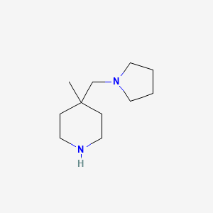 molecular formula C11H22N2 B6615724 4-methyl-4-[(pyrrolidin-1-yl)methyl]piperidine CAS No. 1343915-17-2