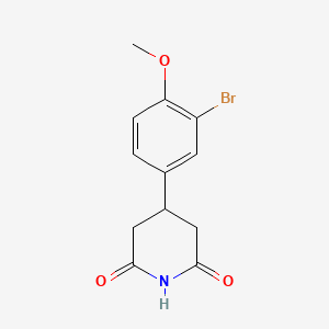 molecular formula C12H12BrNO3 B6615725 4-(3-bromo-4-methoxyphenyl)piperidine-2,6-dione CAS No. 1407356-69-7