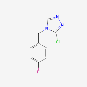 molecular formula C9H7ClFN3 B6615760 3-chloro-4-[(4-fluorophenyl)methyl]-4H-1,2,4-triazole CAS No. 1019033-05-6