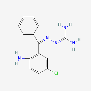 2-(((2-Amino-5-chlorophenyl)phenylmethylidene)amino)guanidine
