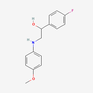 molecular formula C15H16FNO2 B6615879 1-(4-fluorophenyl)-2-[(4-methoxyphenyl)amino]ethan-1-ol CAS No. 1181737-90-5