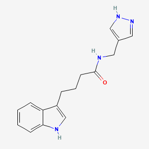 molecular formula C16H18N4O B6615886 N-(1H-Pyrazol-4-ylmethyl)-1H-indole-3-butanamide CAS No. 1179674-79-3