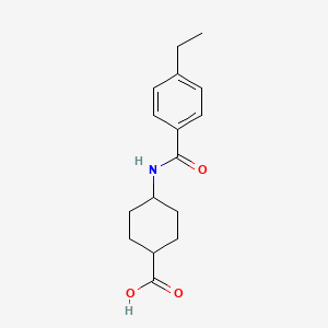 molecular formula C16H21NO3 B6615904 4-[(4-Ethylbenzoyl)amino]cyclohexanecarboxylic acid CAS No. 1178751-84-2