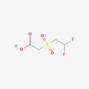 molecular formula C4H6F2O4S B6615905 2-(2,2-difluoroethanesulfonyl)acetic acid CAS No. 1178684-85-9