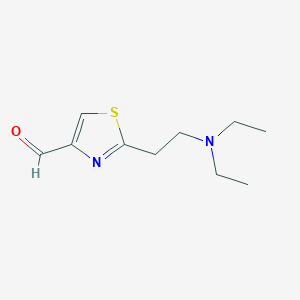 2-[2-(diethylamino)ethyl]-1,3-thiazole-4-carbaldehyde