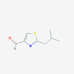 molecular formula C8H11NOS B6615915 2-(2-methylpropyl)-1,3-thiazole-4-carbaldehyde CAS No. 1184101-60-7