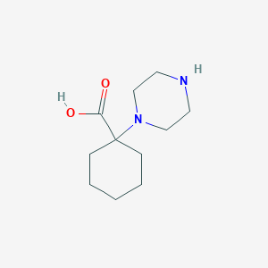 molecular formula C11H20N2O2 B6615923 1-(piperazin-1-yl)cyclohexane-1-carboxylic acid CAS No. 898384-42-4