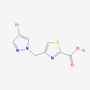 molecular formula C8H6BrN3O2S B6615926 4-[(4-bromo-1H-pyrazol-1-yl)methyl]-1,3-thiazole-2-carboxylic acid CAS No. 1183179-48-7