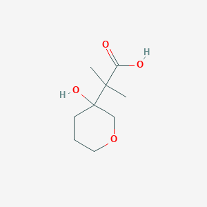 molecular formula C9H16O4 B6615998 2-(3-hydroxyoxan-3-yl)-2-methylpropanoic acid CAS No. 1341954-04-8