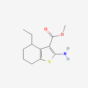 molecular formula C12H17NO2S B6616021 methyl 2-amino-4-ethyl-4,5,6,7-tetrahydro-1-benzothiophene-3-carboxylate CAS No. 1339642-87-3