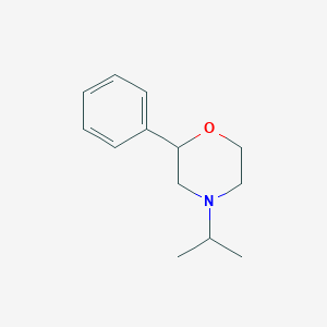 molecular formula C13H19NO B6616046 2-Phenyl-4-isopropyl-tetrahydro-1,4-oxazine CAS No. 23222-62-0