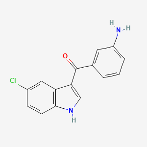 molecular formula C15H11ClN2O B6616054 3-(5-chloro-1H-indole-3-carbonyl)aniline CAS No. 1489739-71-0