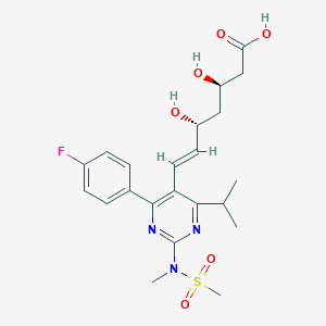 molecular formula C22H28FN3O6S B6616059 (3r,5r,e)-7-(4-(4-fluorophenyl)-6-isopropyl-2-(N-methylmethylsulfonamido)pyrimidin-5-yl)-3,5-dihydroxyhept-6-enoic acid CAS No. 1094100-06-7