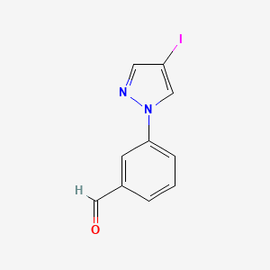 molecular formula C10H7IN2O B6616062 3-(4-iodo-1H-pyrazol-1-yl)benzaldehyde CAS No. 1343233-80-6