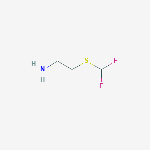 molecular formula C4H9F2NS B6616074 2-[(difluoromethyl)sulfanyl]propan-1-amine CAS No. 1537736-41-6