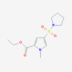 molecular formula C12H18N2O4S B6616085 Ethyl 1-methyl-4-(1-pyrrolidinylsulfonyl)-1H-pyrrole-2-carboxylate CAS No. 889852-03-3
