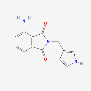 molecular formula C13H11N3O2 B6616093 4-amino-2-[(1H-pyrrol-3-yl)methyl]-2,3-dihydro-1H-isoindole-1,3-dione CAS No. 1520549-69-2