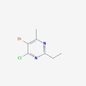 molecular formula C7H8BrClN2 B6616101 5-bromo-4-chloro-2-ethyl-6-methylpyrimidine CAS No. 1538222-54-6