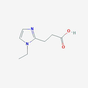 molecular formula C8H12N2O2 B6616107 3-(1-ethyl-1H-imidazol-2-yl)propanoic acid CAS No. 1526758-60-0