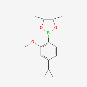 molecular formula C16H23BO3 B6616125 2-(4-cyclopropyl-2-methoxyphenyl)-4,4,5,5-tetramethyl-1,3,2-dioxaborolane CAS No. 1443377-33-0