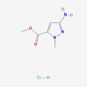 molecular formula C6H10ClN3O2 B6616132 methyl 3-amino-1-methyl-1H-pyrazole-5-carboxylate hydrochloride CAS No. 1254966-69-2