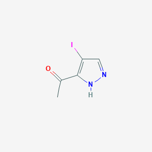 molecular formula C5H5IN2O B6616140 1-(4-iodo-1H-pyrazol-3-yl)ethan-1-one CAS No. 1355213-14-7