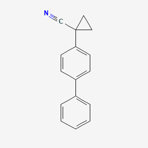 molecular formula C16H13N B6616147 1-(4-Biphenylyl)cyclopropanecarbonitrile CAS No. 92855-14-6