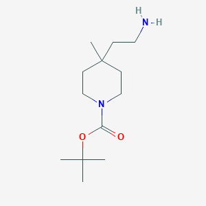 molecular formula C13H26N2O2 B6616150 tert-butyl 4-(2-aminoethyl)-4-methylpiperidine-1-carboxylate CAS No. 946517-83-5