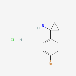 molecular formula C10H13BrClN B6616190 1-(4-bromophenyl)-N-methylcyclopropan-1-amine hydrochloride CAS No. 952289-89-3