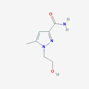 molecular formula C7H11N3O2 B6616219 1-(2-hydroxyethyl)-5-methyl-1H-pyrazole-3-carboxamide CAS No. 863753-06-4