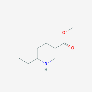 molecular formula C9H17NO2 B6616229 methyl 6-ethylpiperidine-3-carboxylate, Mixture of diastereomers CAS No. 1269755-71-6