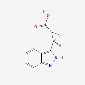 rac-(1R,2R)-2-(1H-indazol-3-yl)cyclopropane-1-carboxylic acid, trans