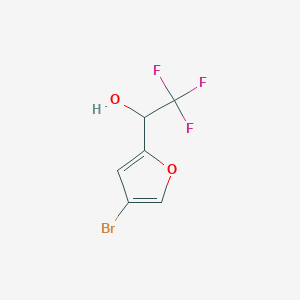 molecular formula C6H4BrF3O2 B6616277 1-(4-溴呋喃-2-基)-2,2,2-三氟乙醇 CAS No. 1314894-52-4