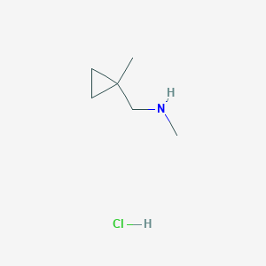 molecular formula C6H14ClN B6616302 methyl[(1-methylcyclopropyl)methyl]amine hydrochloride CAS No. 2712421-24-2