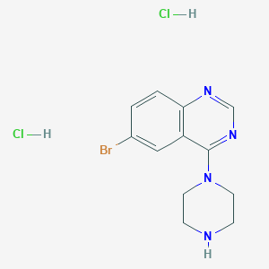 molecular formula C12H15BrCl2N4 B6616314 6-bromo-4-(piperazin-1-yl)quinazoline dihydrochloride CAS No. 853679-35-3