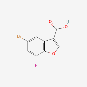molecular formula C9H4BrFO3 B6616363 5-bromo-7-fluoro-1-benzofuran-3-carboxylic acid CAS No. 1479026-17-9