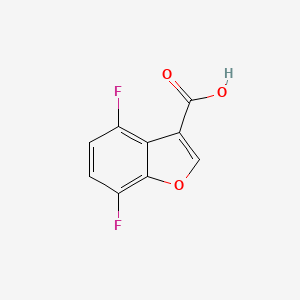 molecular formula C9H4F2O3 B6616378 4,7-difluoro-1-benzofuran-3-carboxylic acid CAS No. 1523352-94-4