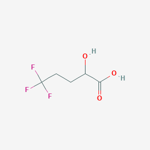molecular formula C5H7F3O3 B6616394 5,5,5-trifluoro-2-hydroxypentanoic acid CAS No. 1485492-68-9