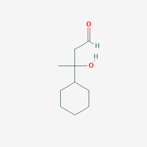 molecular formula C10H18O2 B6616395 3-cyclohexyl-3-hydroxybutanal CAS No. 1487723-33-0