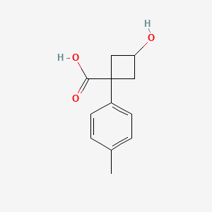 molecular formula C12H14O3 B6616400 rac-(1s,3s)-3-hydroxy-1-(4-methylphenyl)cyclobutane-1-carboxylic acid CAS No. 2059910-49-3