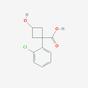molecular formula C11H11ClO3 B6616403 (1s,3s)-1-(2-chlorophenyl)-3-hydroxycyclobutane-1-carboxylic acid CAS No. 2059911-46-3