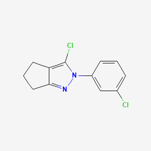 molecular formula C12H10Cl2N2 B6616410 3-chloro-2-(3-chlorophenyl)-2H,4H,5H,6H-cyclopenta[c]pyrazole CAS No. 1479021-57-2