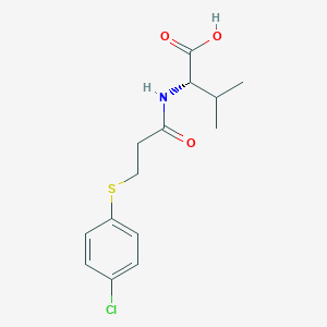 molecular formula C14H18ClNO3S B6616444 (2S)-2-{3-[(4-chlorophenyl)sulfanyl]propanamido}-3-methylbutanoic acid CAS No. 1309024-21-2