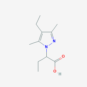 molecular formula C11H18N2O2 B6616451 alpha,4-Diethyl-3,5-dimethyl-1H-pyrazole-1-acetic acid CAS No. 1247638-59-0