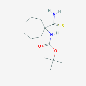 molecular formula C13H24N2O2S B6616472 tert-butyl N-(1-carbamothioylcycloheptyl)carbamate CAS No. 1343605-73-1