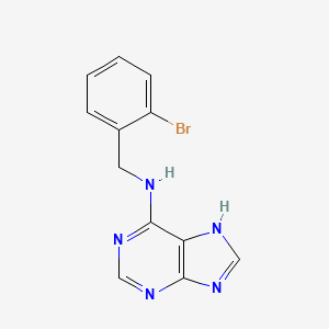 molecular formula C12H10BrN5 B6616476 N-[(2-bromophenyl)methyl]-7H-purin-6-amine CAS No. 67023-54-5