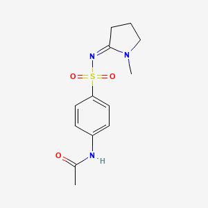 molecular formula C13H17N3O3S B6616531 N-(4-(((1-Methyl-2-pyrrolidinylidene)amino)sulfonyl)phenyl)acetamide CAS No. 124869-79-0